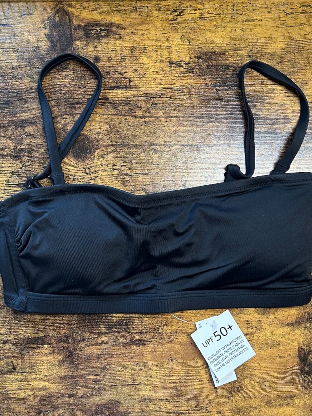 Amazon Basics Black Bikini Top XS NWT Classic Swim Top